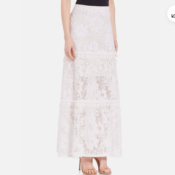 ELIE TAHARI Tayla White Lace Maxi Skirt - Picture 4 of 5